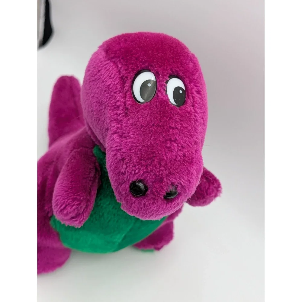Goffa Purple Green Dinosaur Plush Yellow‎ Bow Tie 12  inch